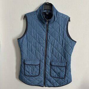 Denim cotton Vest Blue quilted Size M